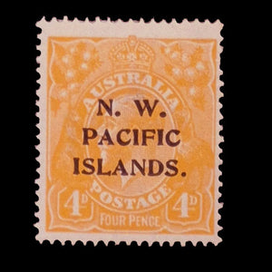 NORTH WEST PACIFIC ISLANDS 1915-16 4d ORANGE KGV MH