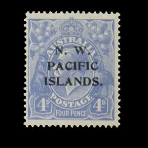 NORTH WEST PACIFIC ISLANDS 1921-22 4d ULTRAMARINE KGV MNH