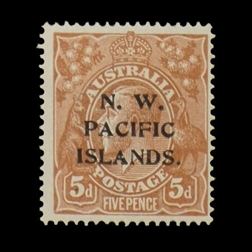 NORTH WEST PACIFIC ISLANDS 1918-19 5d BROWN KGV MH