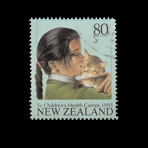 NEW ZEALAND 1993 80c CHILDREN'S PETS VFU