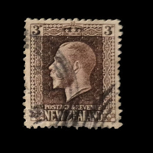 NEW ZEALAND 1915 3d BROWN KGV GU