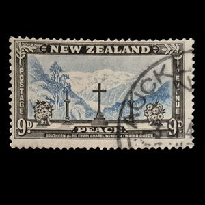 NEW ZEALAND 1946 9d BLUE/GREY PEACE GU