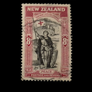 NEW ZEALAND 1946 8d CARMINE/BROWN PEACE FU