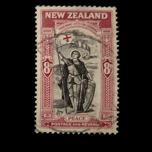 NEW ZEALAND 1946 8d CARMINE/BROWN PEACE FU