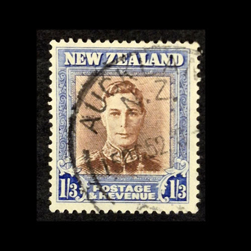 NEW ZEALAND 1947 1/3d BLUE/BROWN KGVI GU