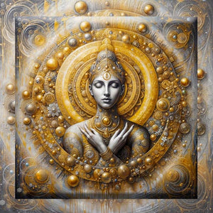 GREETING CARD The Face of Golden Serenity
