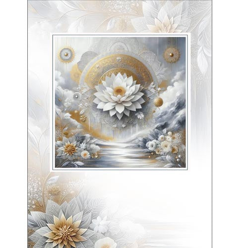 MAXI GREETING CARD White Lotus Crown
