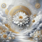 GREETING CARD White Lotus Crown