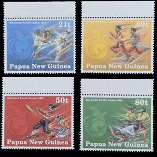 PAPUA NEW GUINEA 1991 SOUTH PACIFIC GAMES SET (4) MUH