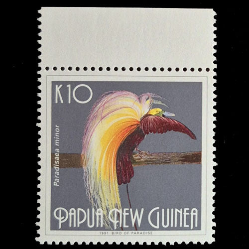 PAPUA NEW GUINEA 1991 10K BIRD OF PARADISE  MUH