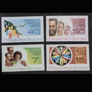 PAPUA NEW GUINEA 1980 NATIONAL CENSUS SET (4) MUH