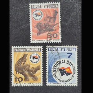 PAPUA NEW GUINEA 1972 NATIONAL DAY SET (3) FU