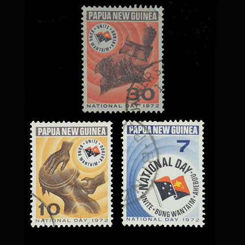 PAPUA NEW GUINEA 1972 NATIONAL DAY SET (3) FU