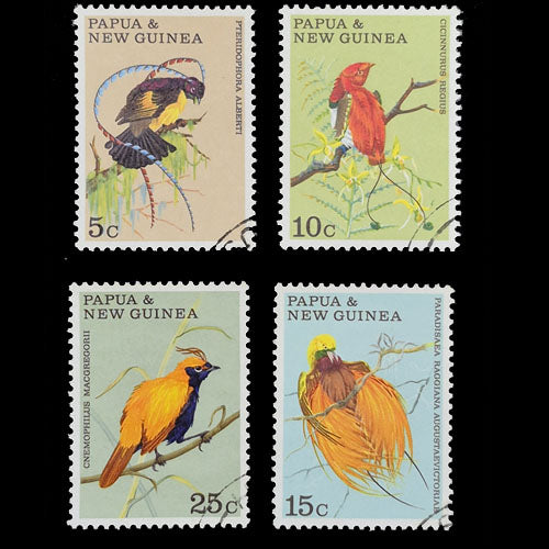 PAPUA NEW GUINEA 1970 BIRDS OF PARADISE SET (4) VFU