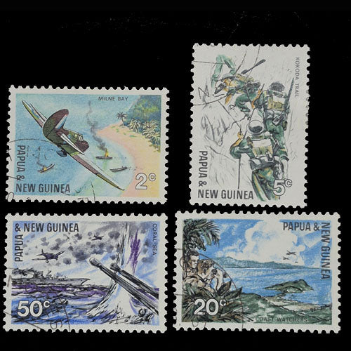 PAPUA NEW GUINEA 1967 25TH ANNIV OF PACIFIC WAR SET (4) FU