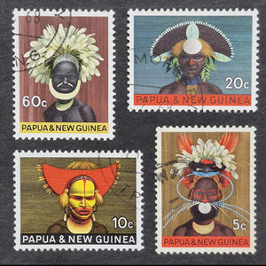 PAPUA NEW GUINEA 1968 HEAD DRESSES SET (4) FU