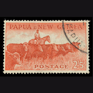 PAPUA NEW GUINEA 1952 2/5d RED CATTLE VFU