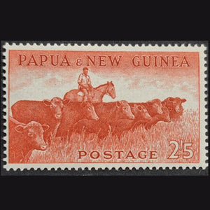 PAPUA NEW GUINEA 1952 2/5d RED CATTLE MUH