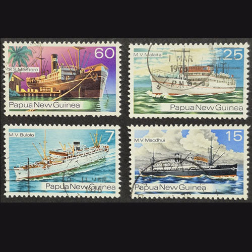 PAPUA NEW GUINEA 1976 SHIPS SET (4) FU