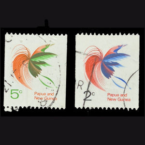 PAPUA NEW GUINEA 1969 2c & 5c BIRD OF PARADISE SET (2) FU