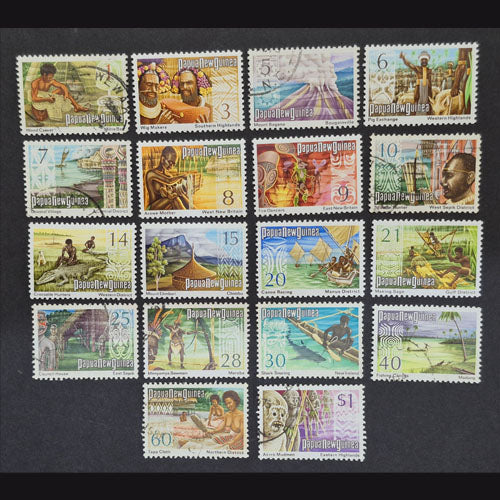 PAPUA NEW GUINEA 1973 SCENES SET TO $1 (18) FU