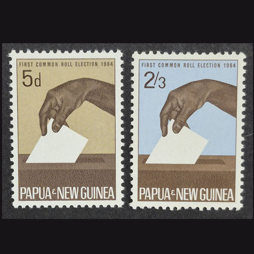 PAPUA NEW GUINEA 1964 ELECTIONS SET (2) MH