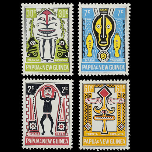 PAPUA NEW GUINEA 1966 FOLKLORE SET (4) MUH