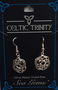 SILVER PLATED EARRINGS CELTIC KNOT