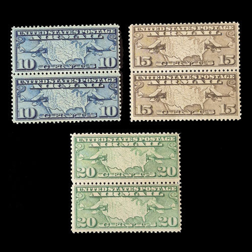 USA 1926-27 AIRMAIL SET (3) MNH PRS