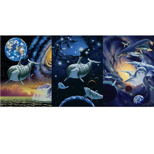 GREETING CARD TRI FOLD Dolphin Delight