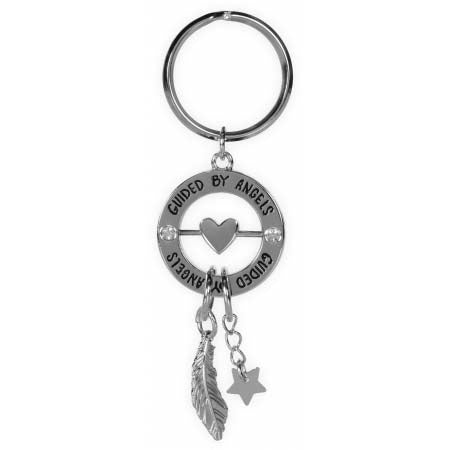 KEYCHAIN GUARDIAN ANGEL SPINNER GUIDED BY ANGELS