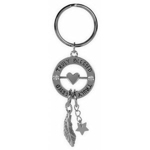 KEYCHAIN GUARDIAN ANGEL SPINNER TRULY BLESSED