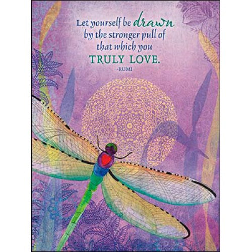 FRAMEABLE COLLECTORS CARD DRAGONFLY LOVE