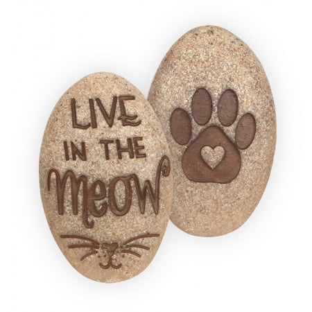 PET STONE LIVE IN THE MEOW PAWSITIVE STONE