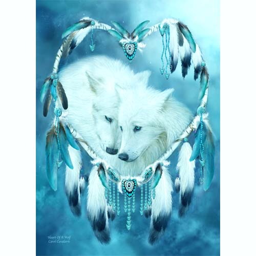 GREETING CARD Heart of a Wolf