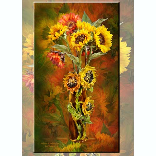 GREETING CARD Sunflowers in Vase