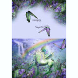 GREETING CARD Unicorn Butterflies