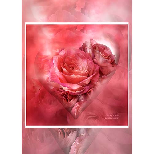 GREETING CARD Heart of a Rose