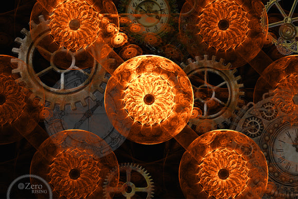 FRACTAL ART PRINT Cogs of Time