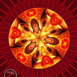 FRACTAL ART PRINT Fiery Pizza