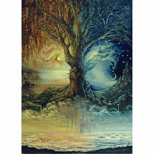 GREETING CARD Tree of Day and Night