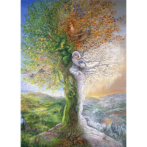 GREETING CARD Tree of Four Seasons