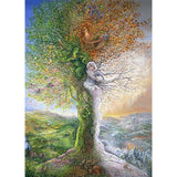 GREETING CARD Tree of Four Seasons