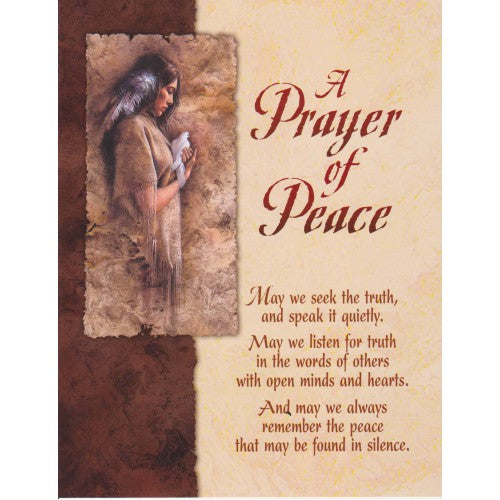 FRAMEABLE COLLECTORS CARD PRAYER OF PEACE