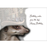 GREETING CARD Steampunk Meerkat