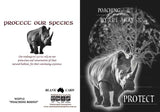GREETING CARD Poaching Rhino
