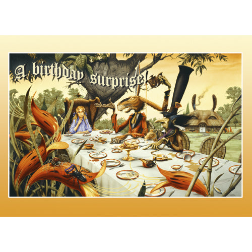 GREETING CARD At the March Hare's Table
