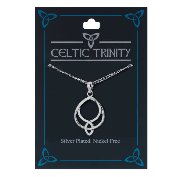 SILVER PLATED PENDANT CELTIC KNOT BELL
