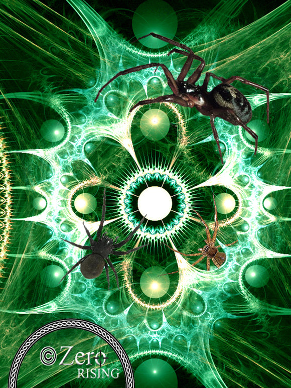 FRACTAL ART PRINT Spiders in the Forest