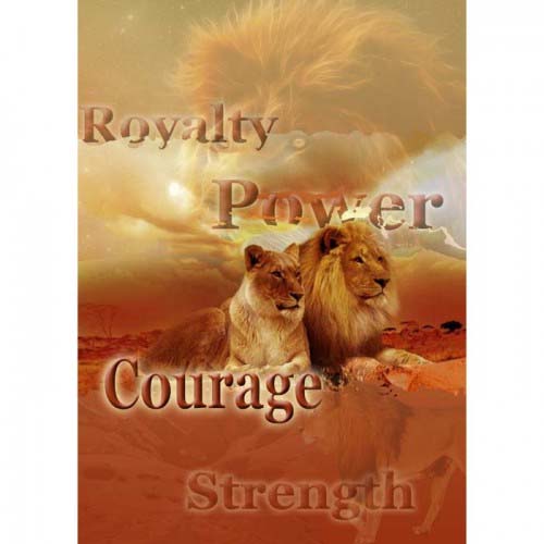 GREETING CARD Lion Courage